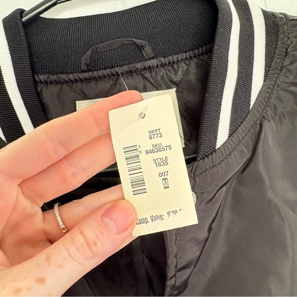 NWT Aeropostale Los Angeles California Bomber Coat Black Women’s M Streetwear - Picture 5 of 7